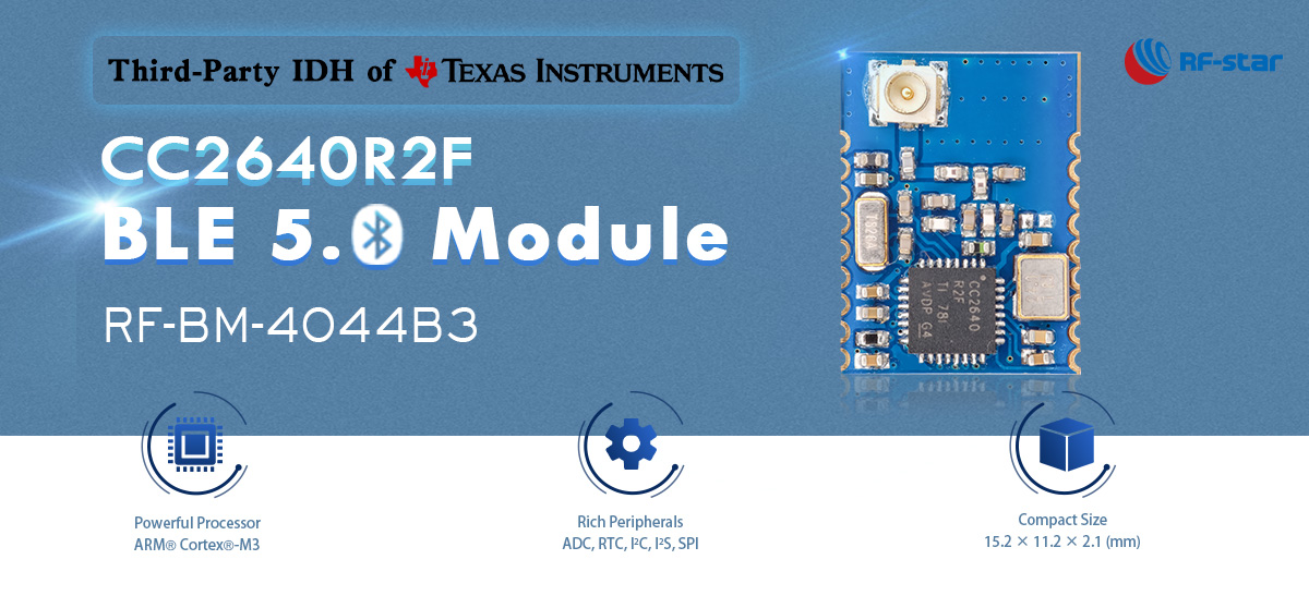 Module BLE5.0 avec chipset TI CC2640R2F