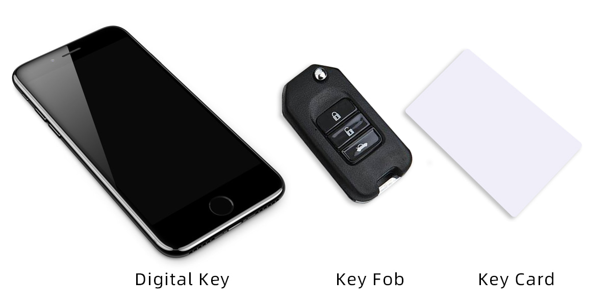 clé numérique, porte-clés et carte-clé