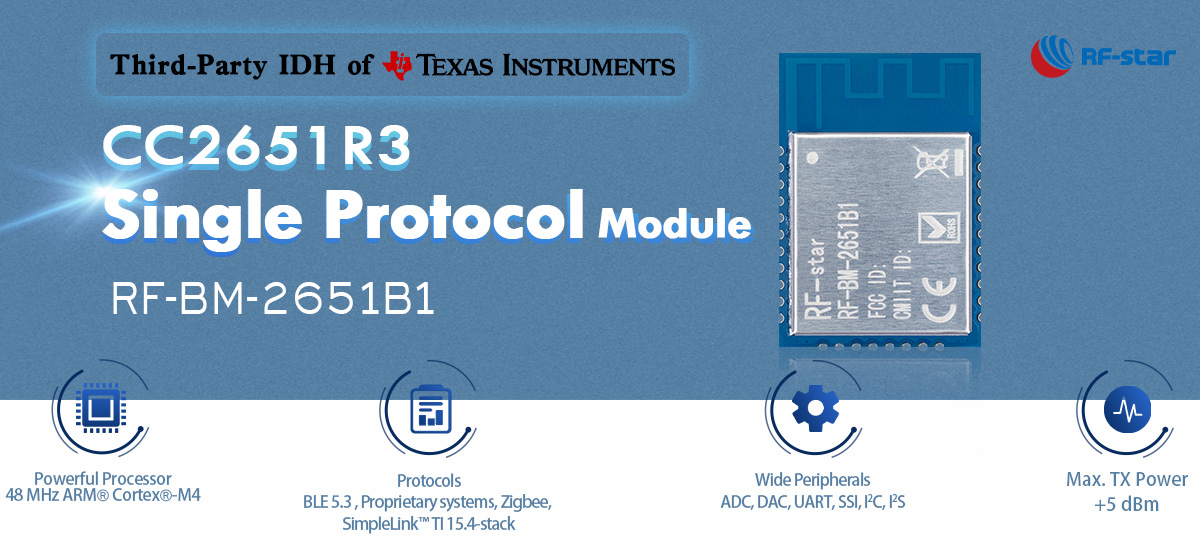 Module de protocole unique CC2651R3 RF-BM-2651B1