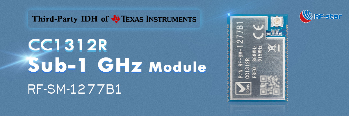 Module CC1312R inférieur à 1 GHz RF-SM-1277B1