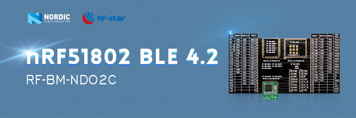Module BLE4.2 avec puce Nordic SoC nRF51822 RF-BM-ND02C