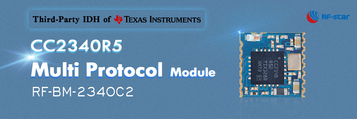 Caractéristiques du module multiprotocole TI CC2340R5 RF-BM-2340C2