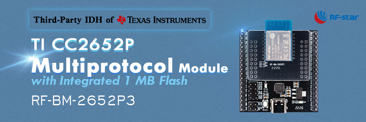 Module multiprotocole TI CC2652P avec Flash intégré de 1 Mo RF-BM-2652P3