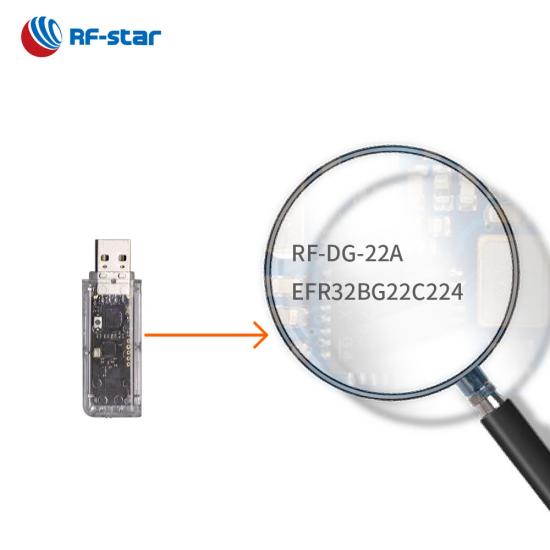 EFR32BG22 BLE5.0 Passerelle Bluetooth USB RF-DG-22A pour la capture de données de balise