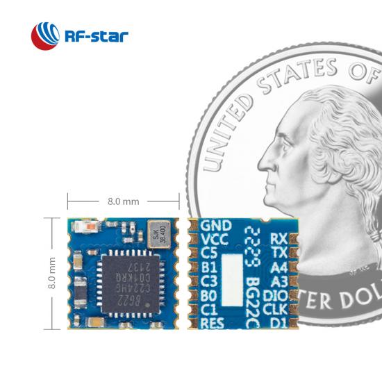BLE5.3 SiliconLabs EFR32BG22 Module with Chip Antenna